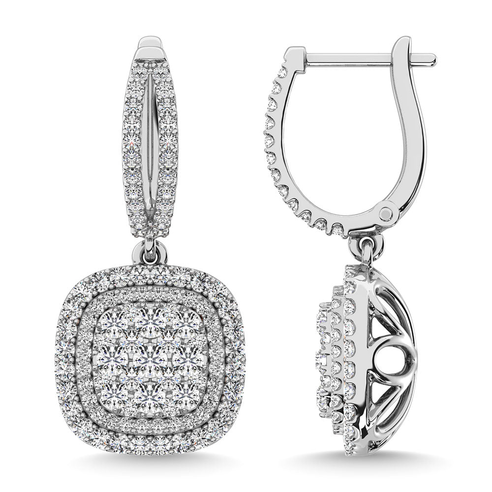Diamond 2 Ct.Tw. Danglers Earrings In 14K White Gold