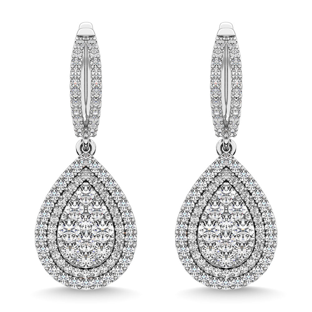 Diamond 2 Ct.Tw. Danglers Earrings In 14K White Gold