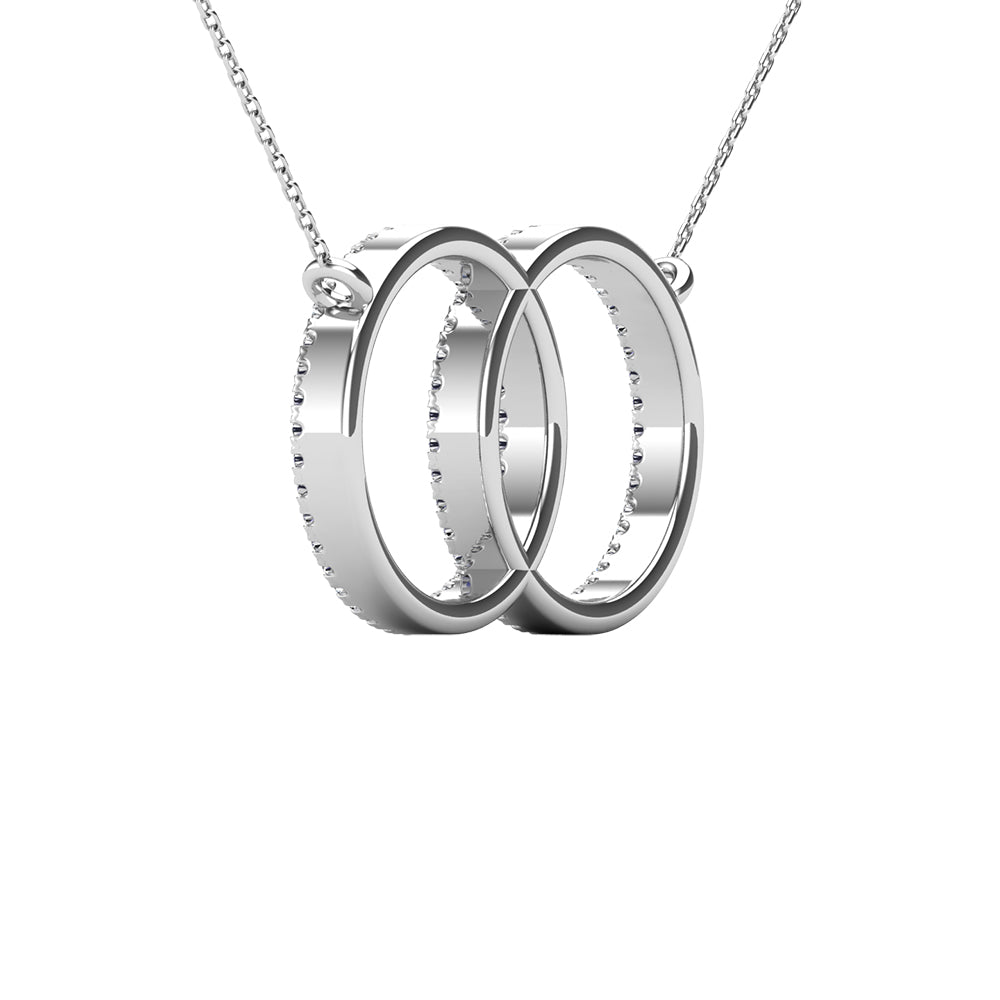 Diamond 1/5  Ct.Tw. Double circle Pendant