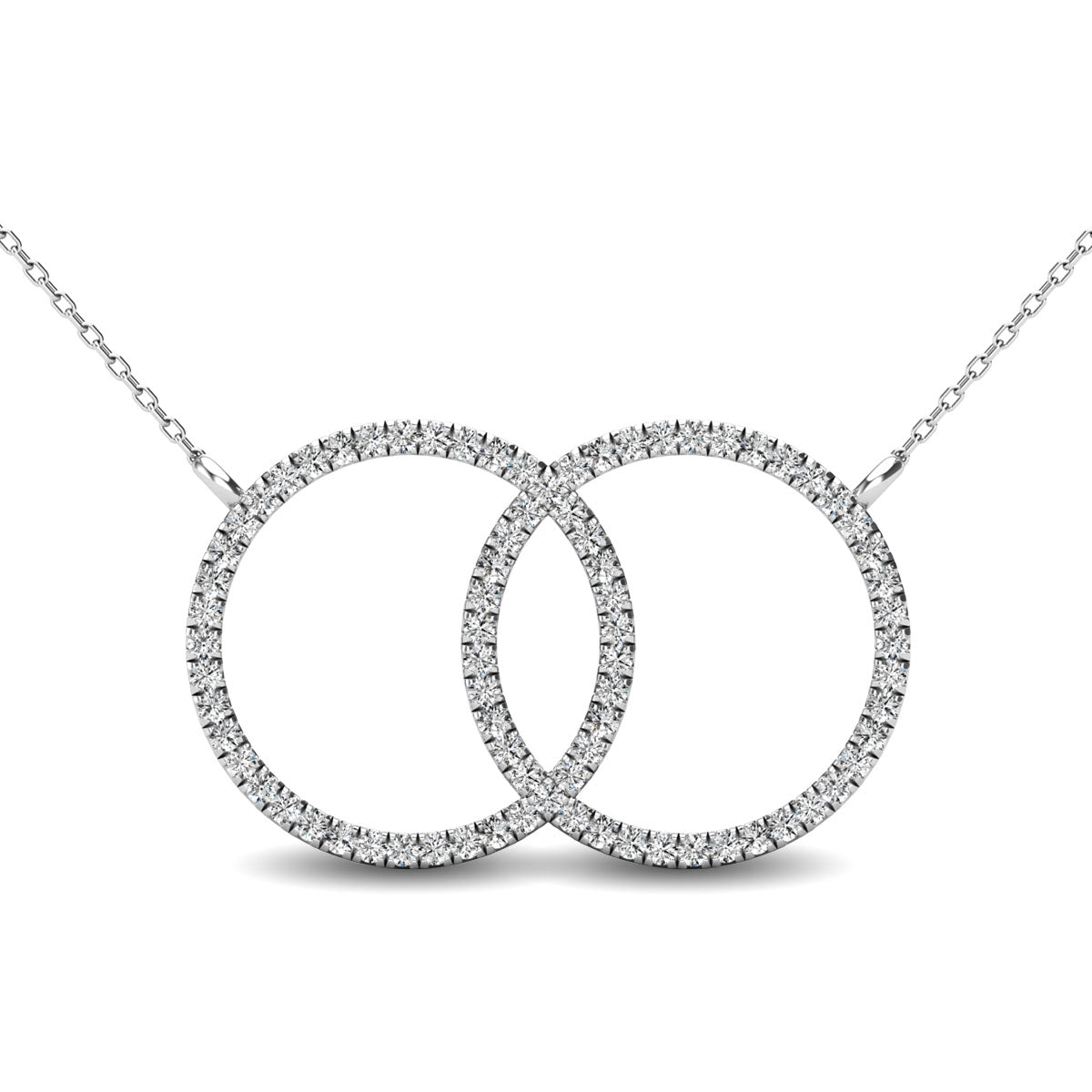 Diamond 1/5  Ct.Tw. Double Circle Pendant