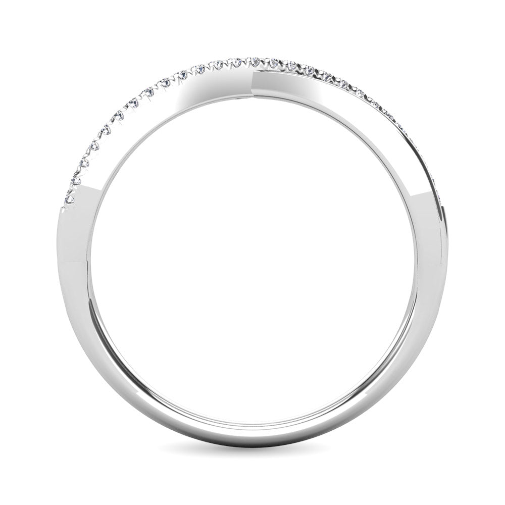 Diamond 1/5 Ct.Tw. Crossover Ring in 10K White Gold