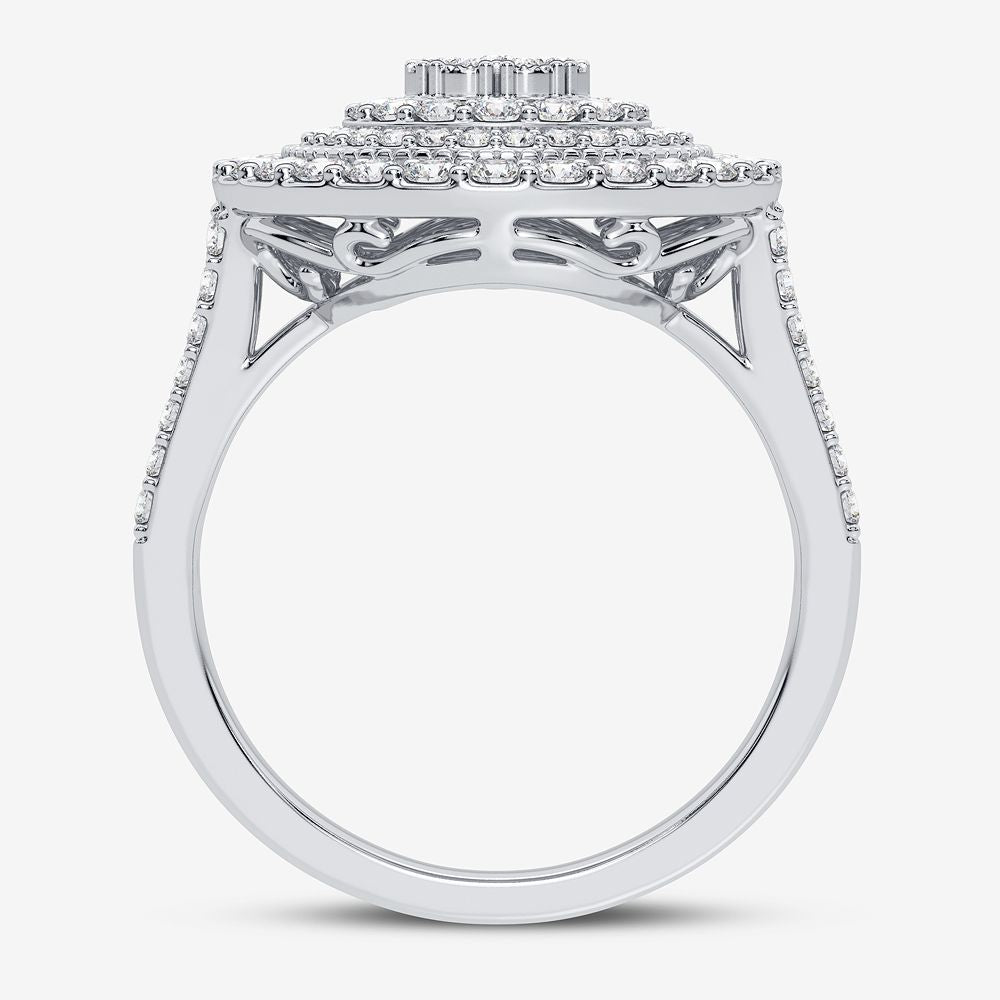 10K White Gold Beautiful 1.00Ct Diamond Ring
