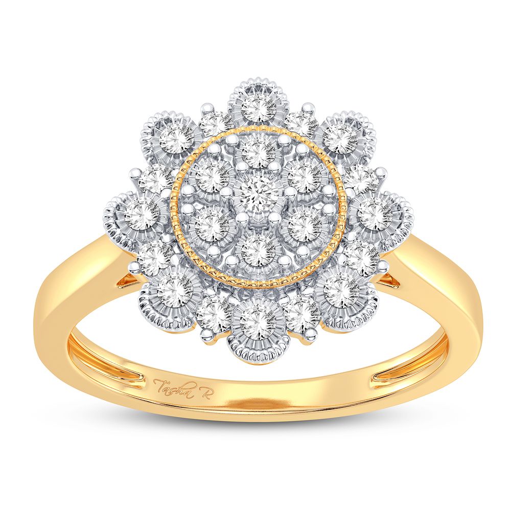 10K Yellow Gold Gorgeous 0.20Ct Diamond Ring