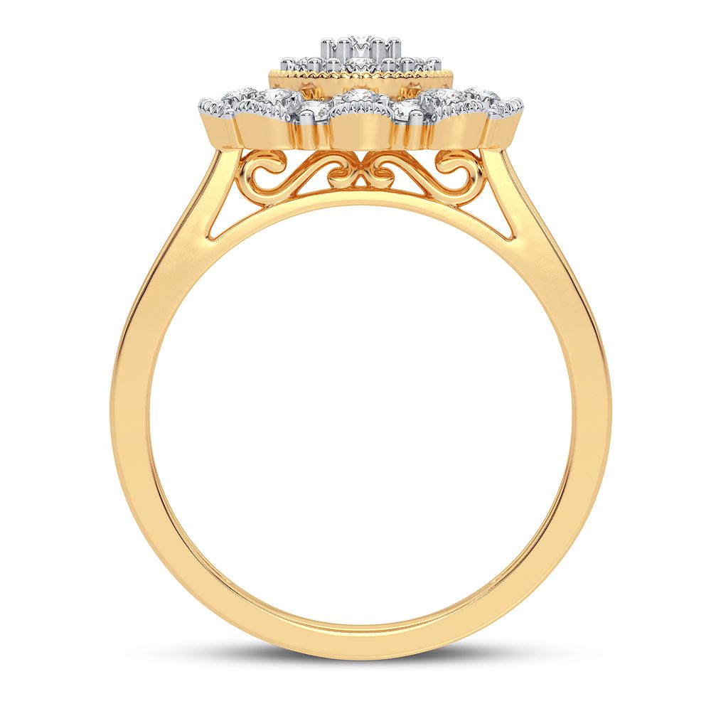 10K Yellow Gold Gorgeous 0.20Ct Diamond Ring