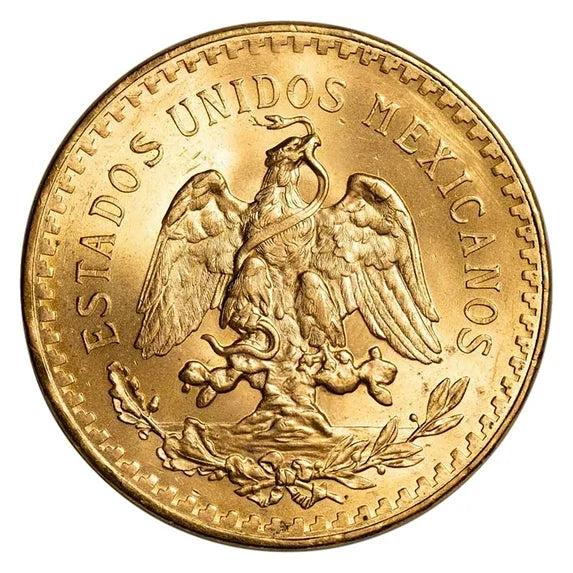 Mexican 50 Pesos Gold Coin AU-BU Condition - Random Year