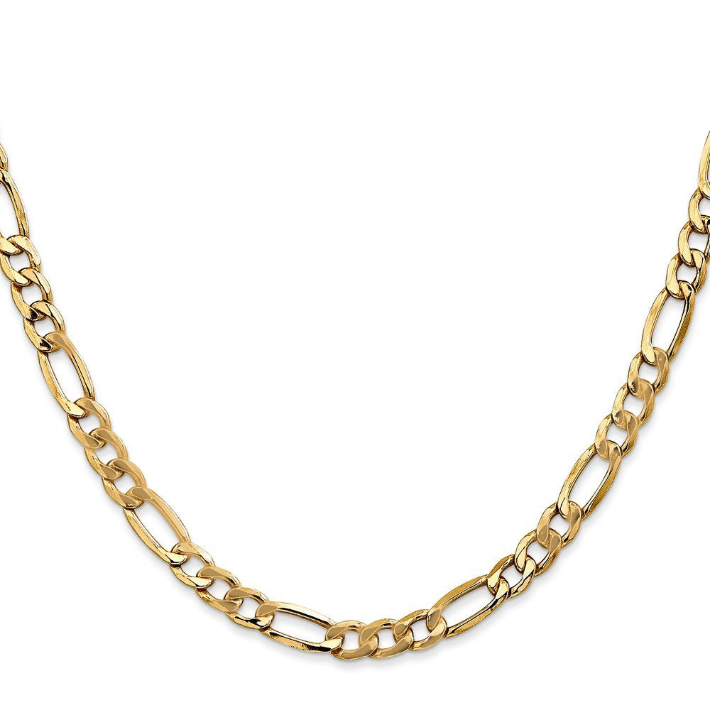 14K 18 Inch 5.75Mm Semi-Solid Figaro With Lobster Clasp Chain