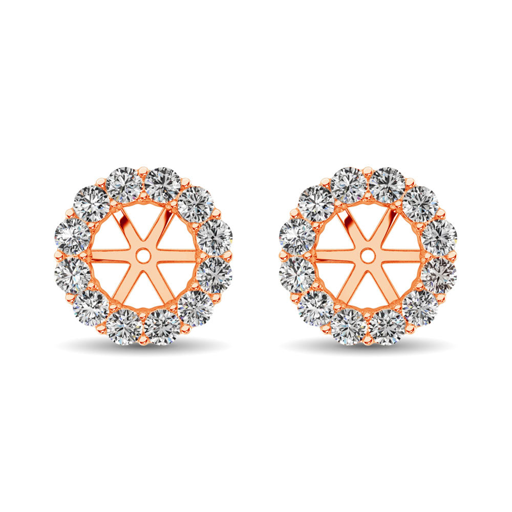 14K Rose Gold Diamond 1 Ct.Tw. Earrings Jacket