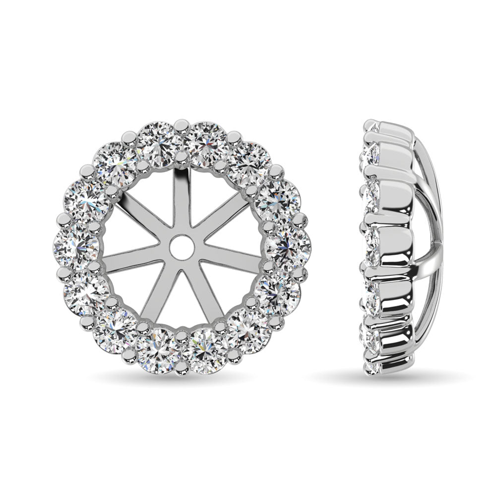 14K White Gold Diamond 1/3 Ct.Tw. Earrings Jacket