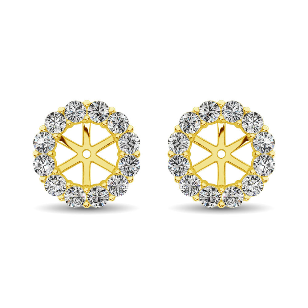 14K Yellow Gold Diamond 2/5 Ct.Tw. Earrings Jacket