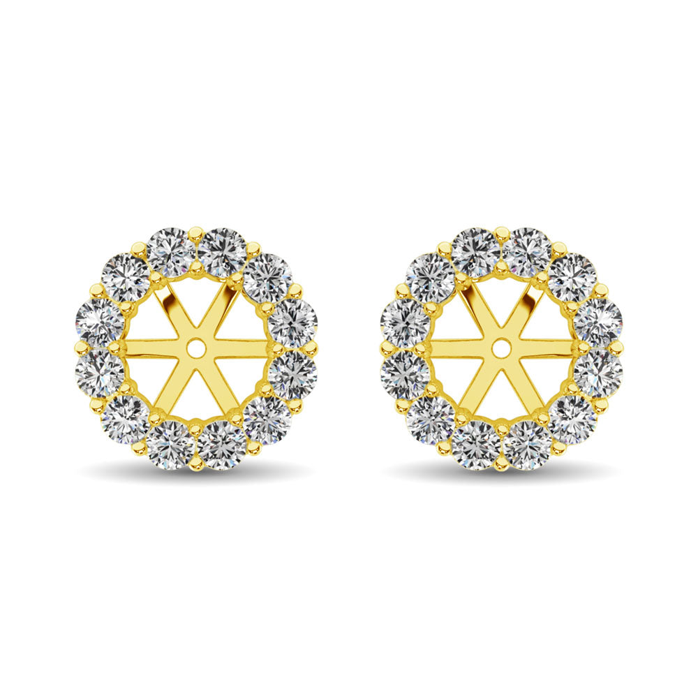 14K Yellow Gold Diamond 5/8 Ct.Tw. Earrings Jacket