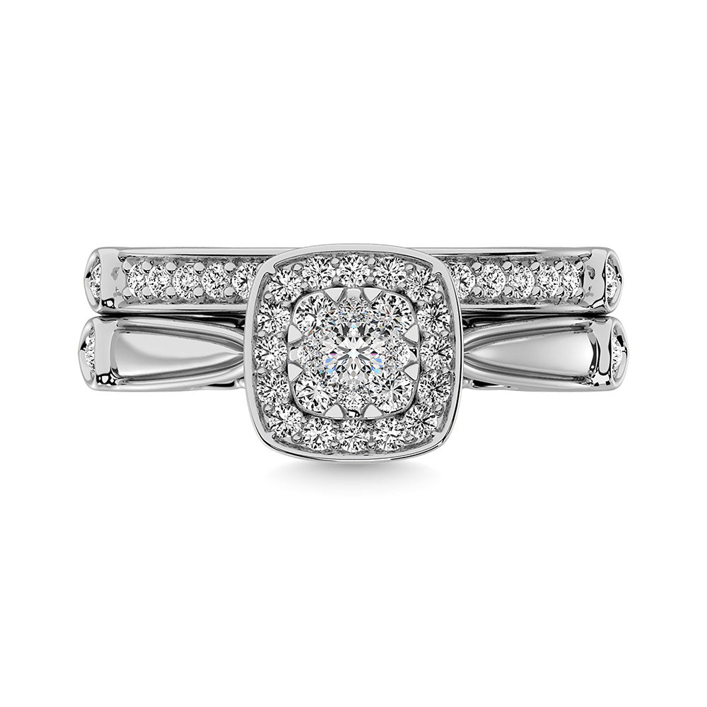 Diamond 1/2 Ct.Tw. Bridal Ring In 14K White Gold