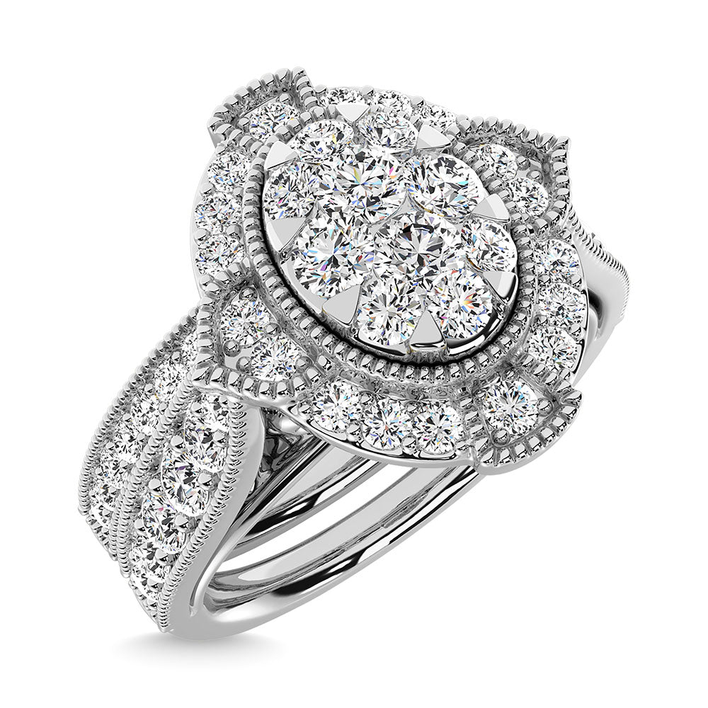 Diamond 1 1/5 Ct.Tw. Bridal Ring In 14K White Gold
