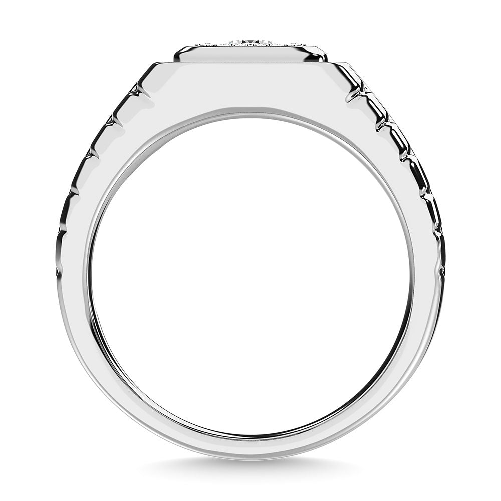 Diamond 3/4 Ct.Tw. Mens Fashion Ring Ring in 14K White Gold