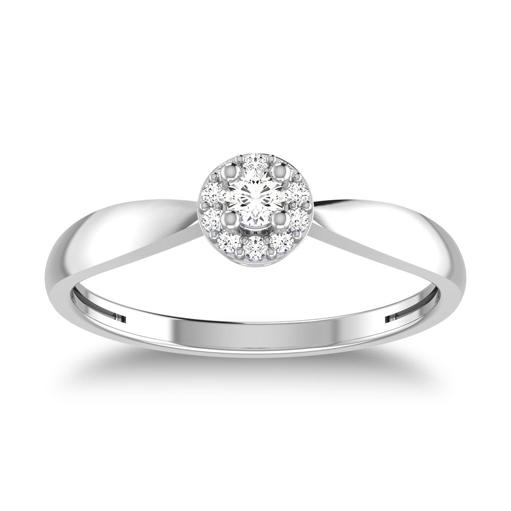 10K White Gold 1/6 Ct.Tw. Diamond Fashion Ring