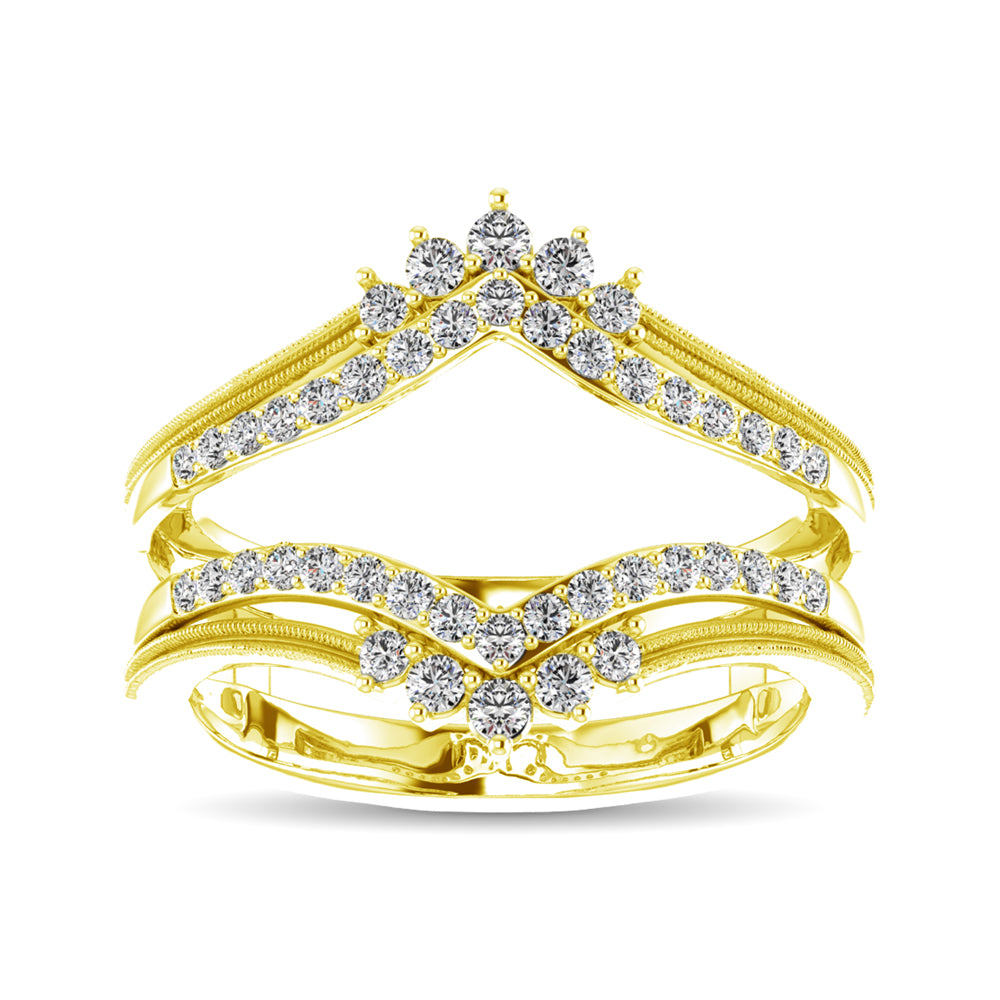 14K Yellow Gold 1/2 Ct.Tw. Diamond Guard Ring