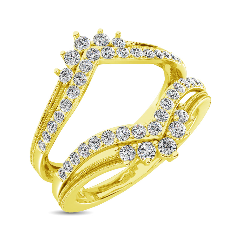 14K Yellow Gold 1/2 Ct.Tw. Diamond Guard Ring