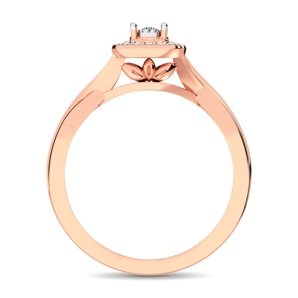 10K Rose Gold Diamond 1/6 Ct.Tw. Promise Ring