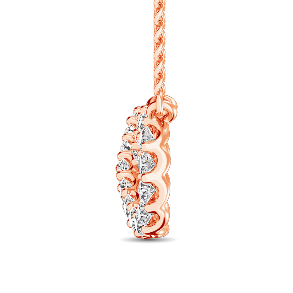 10K Rose Gold Diamond 1/2 Ct.Tw. Infinity Pendant
