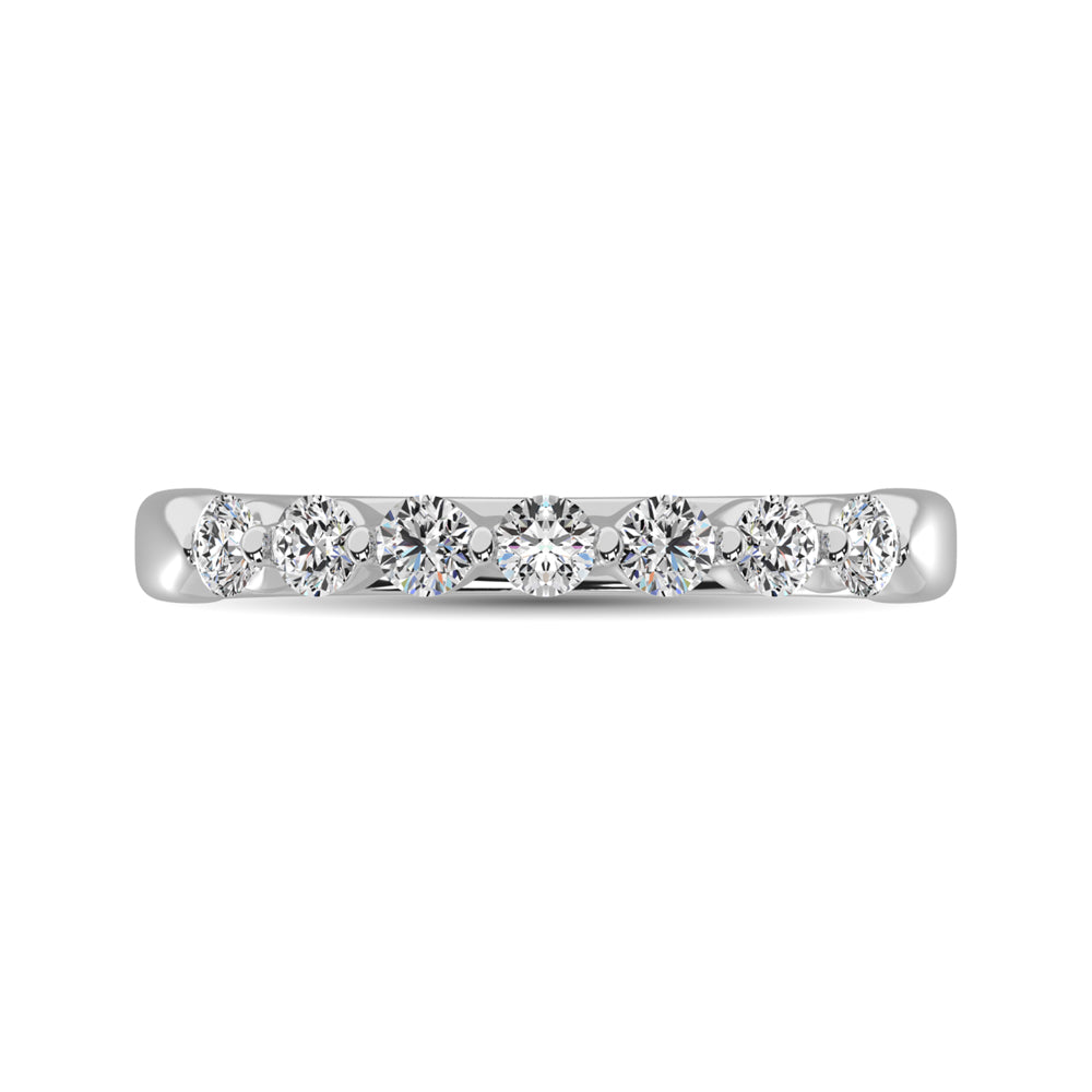 10K White Gold Diamond 1/2 Ct.Tw.  Ladies Band