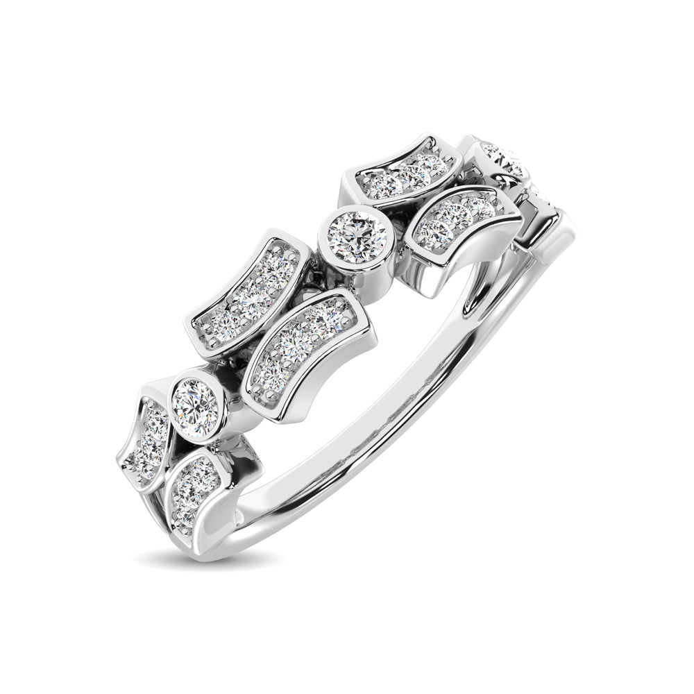 Diamond 1/5 Ct.Tw. Stackable Band In 14K White Gold