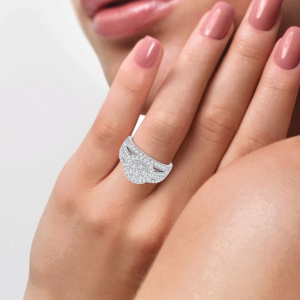 10K White Gold Beautiful 1.00Ct Diamond Ring