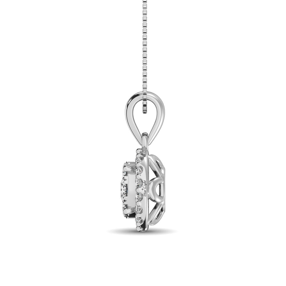 Diamond Fashion Pendant 5/8 ct tw Round Cut in 14K White Gold