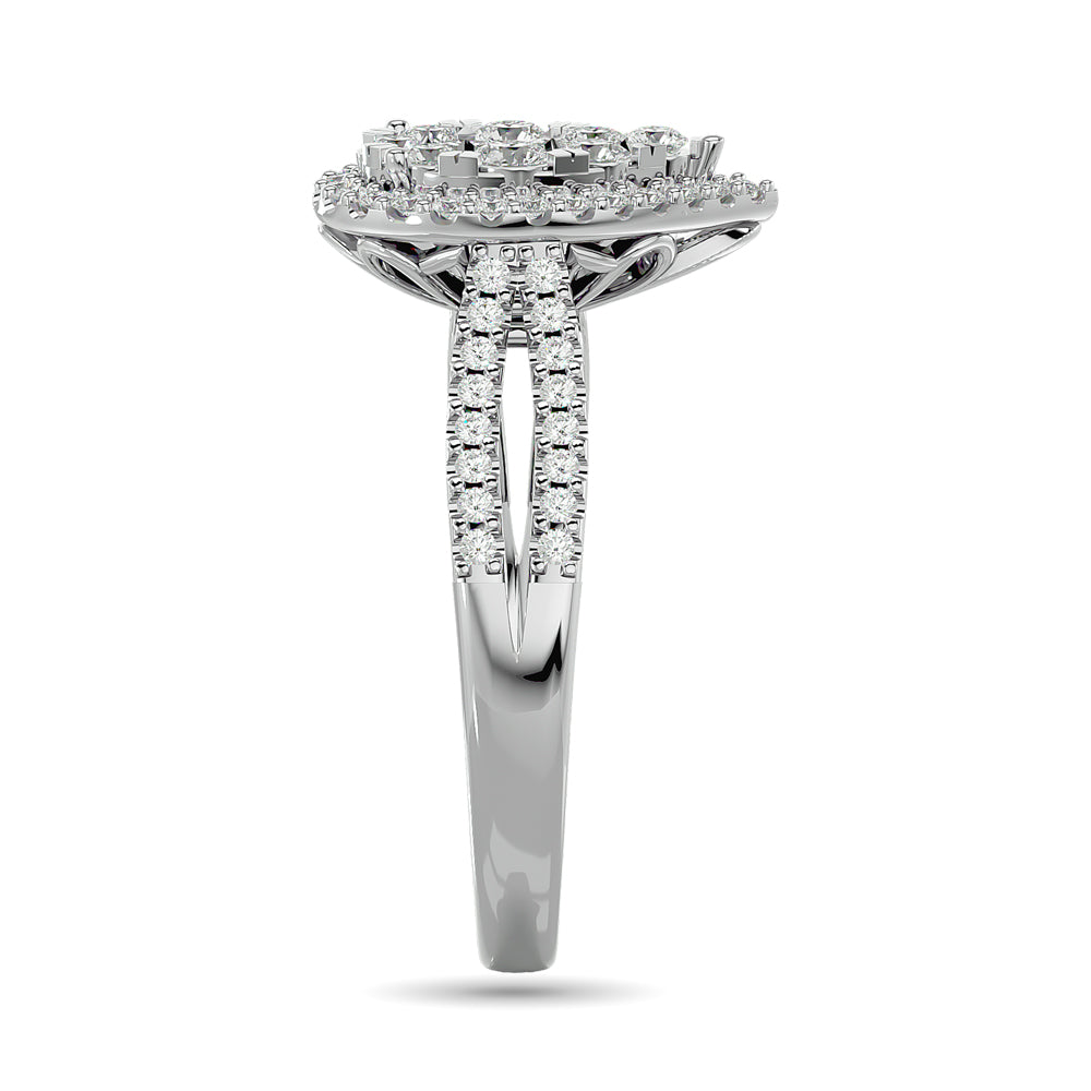 Diamond Engagement Ring 3/4 Ct Tw In 14K White Gold