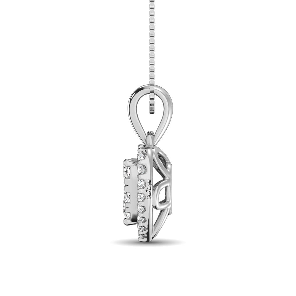 Diamond Fashion Pendant 1/2 ct tw Round Cut in 14K White Gold