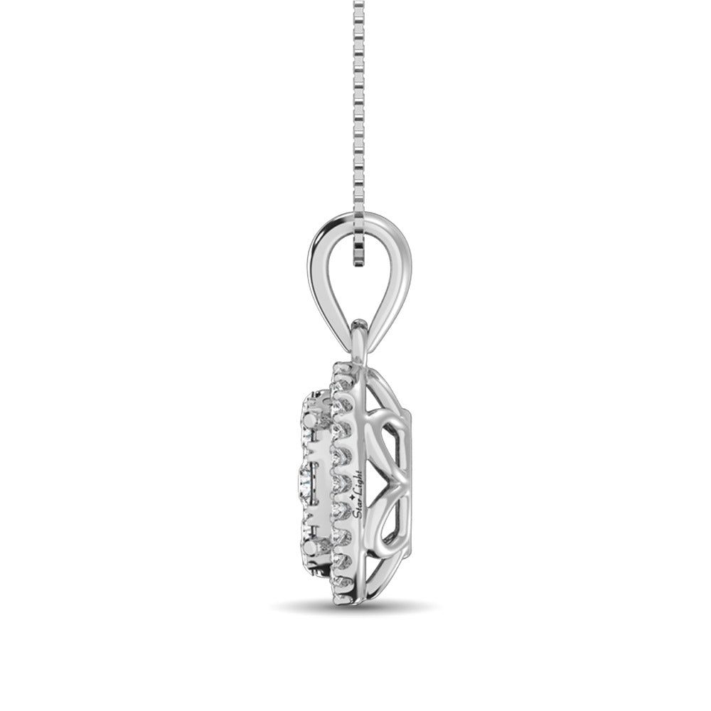 Diamond Fashion Pendant 5/8 ct tw Round Cut in 14K White Gold