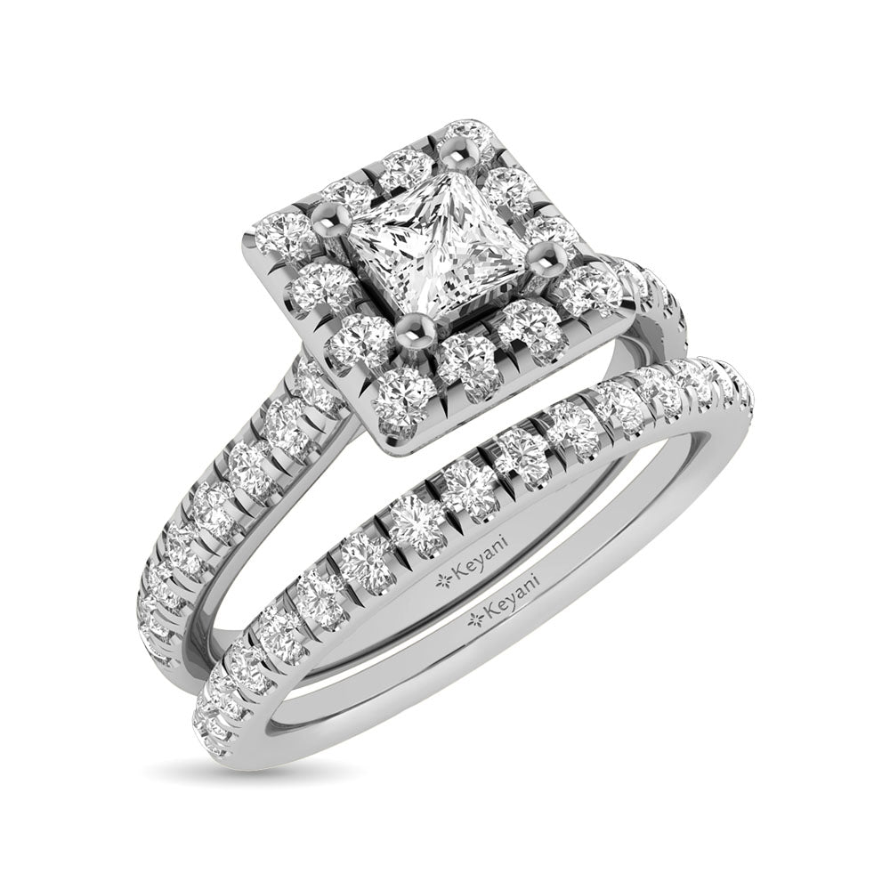 14Kt White Gold 1Ct.Tw. Diamond Keyani Bridal Ring