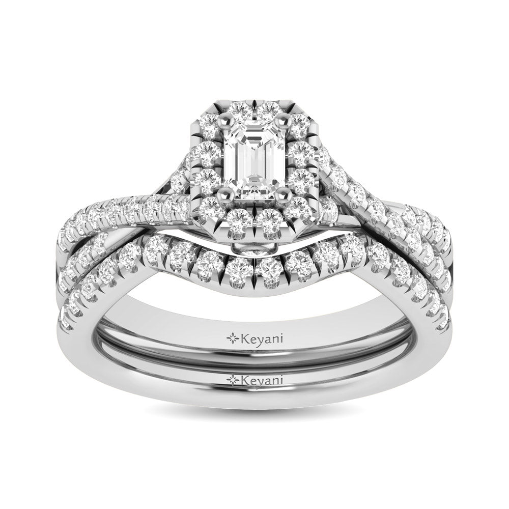 14Kt White Gold 1Ct.Tw. Diamond Keyani Bridal Ring