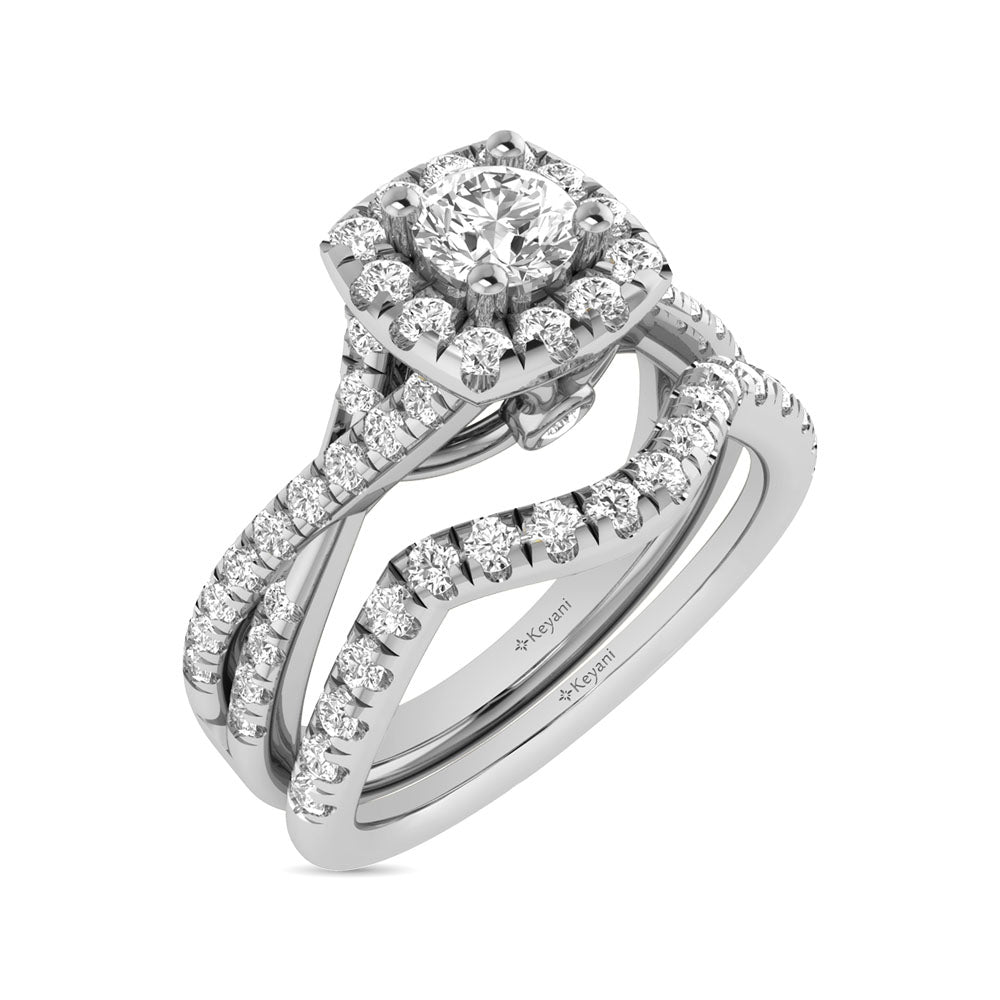 14Kt White Gold 1Ct.Tw. Diamond Keyani Bridal Ring