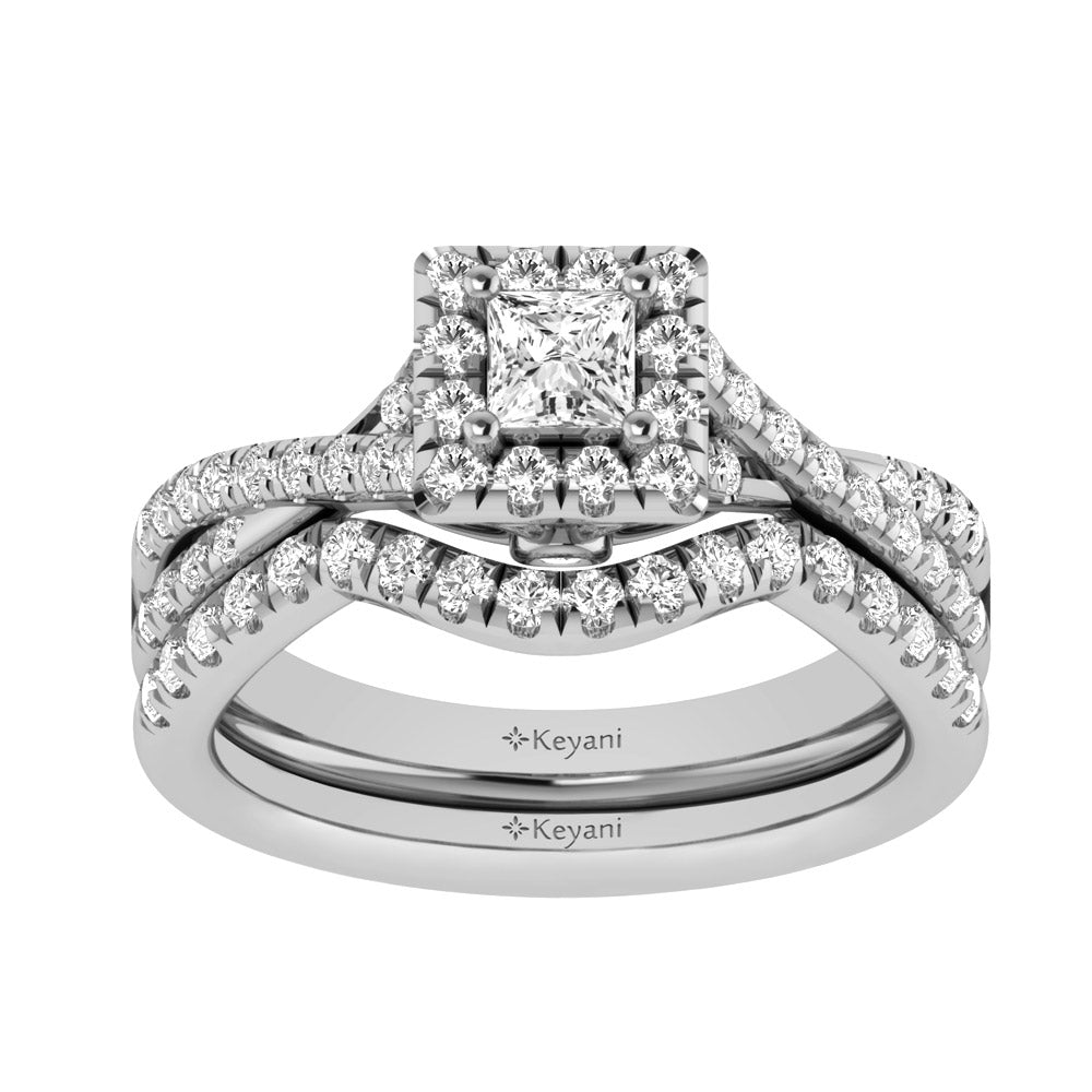 14Kt White Gold 1Ct.Tw. Diamond Keyani Bridal Ring