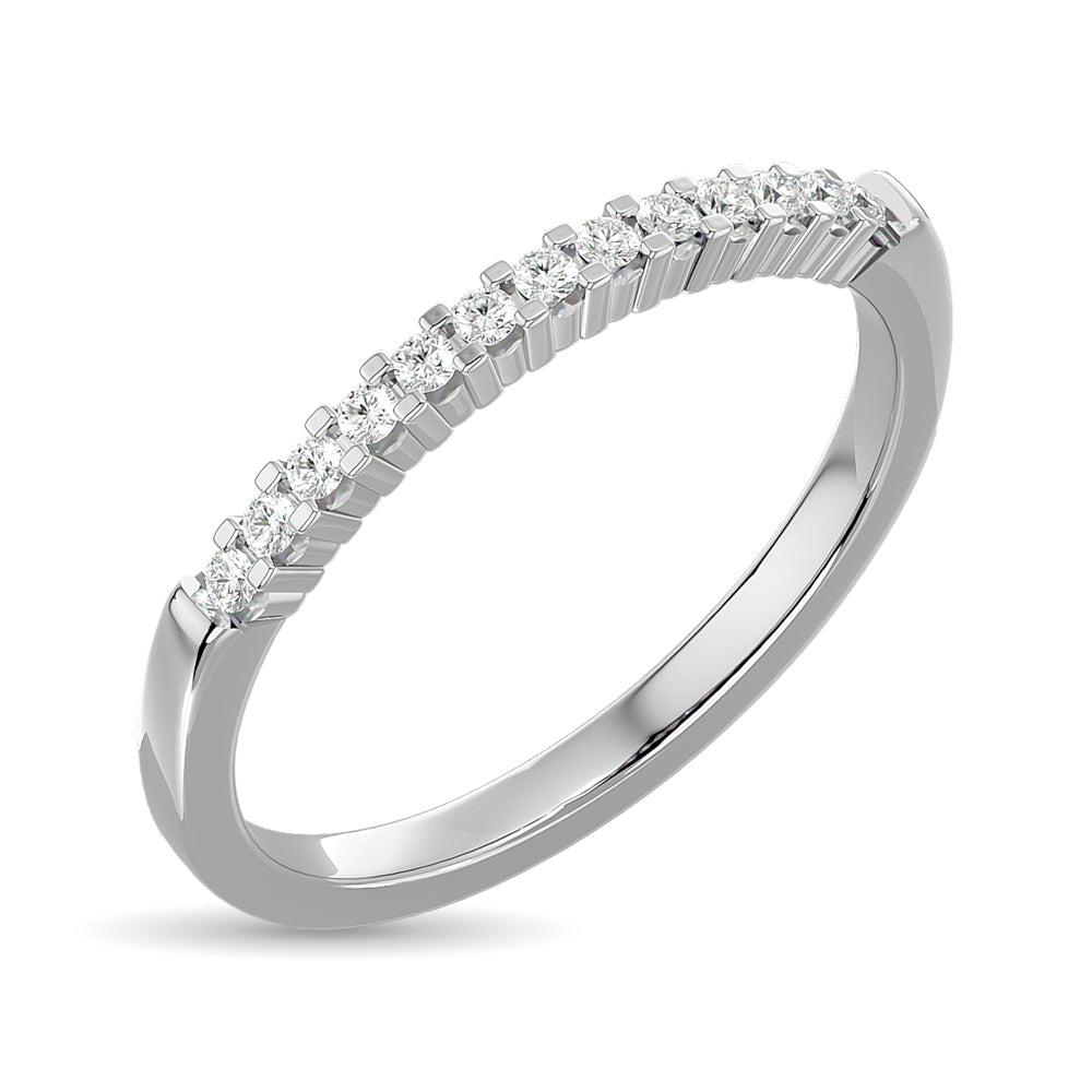 Diamond Wedding Band 1/6 Ct Tw In 10K White Gold