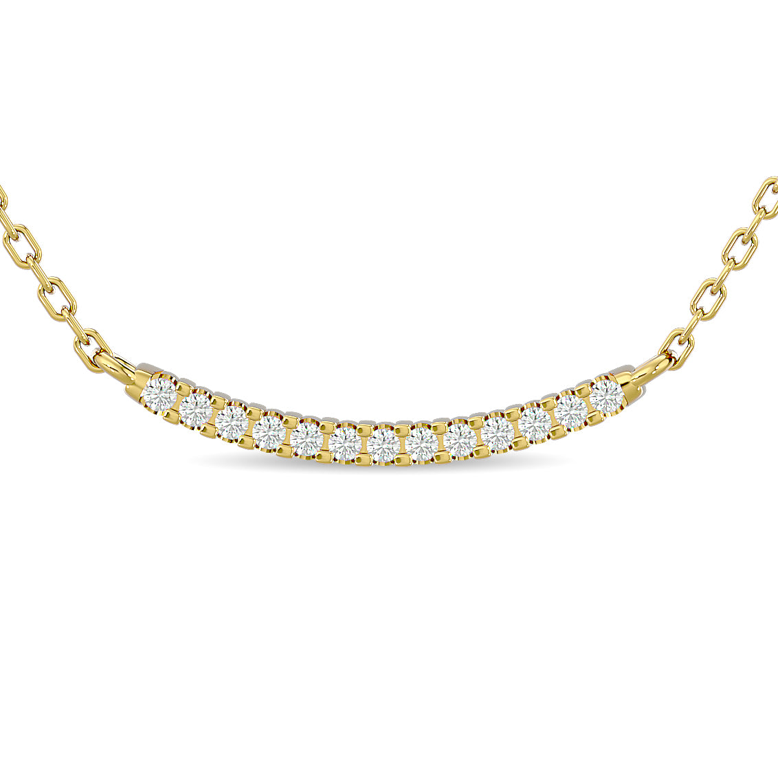 Diamond 1/6 Ct Tw Fashion Necklace  In 10K Yellow Gold