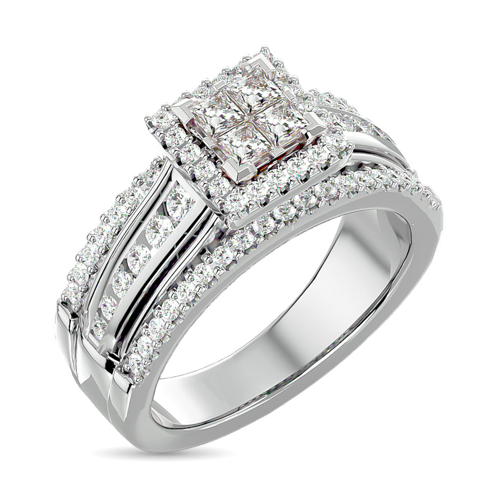 Diamond Engagement Ring 1 Ct Tw In 10K White Gold