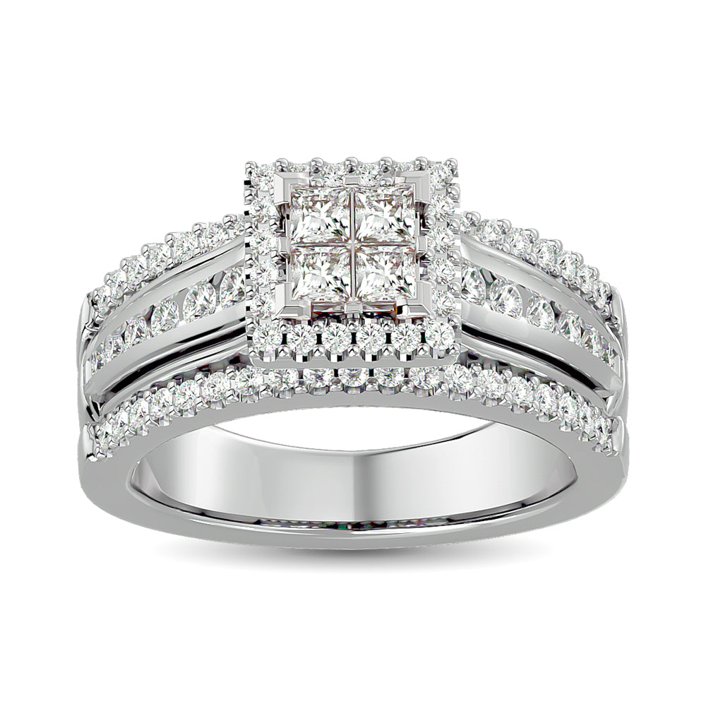 Diamond Engagement Ring 1 Ct Tw In 10K White Gold