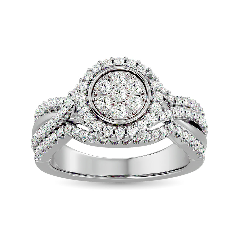Diamond Engagement Ring 3/4 Ct Tw In 10K White Gold