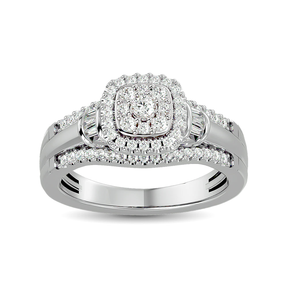 Diamond Engagement Ring 1/2 Ct Tw In 10K White Gold
