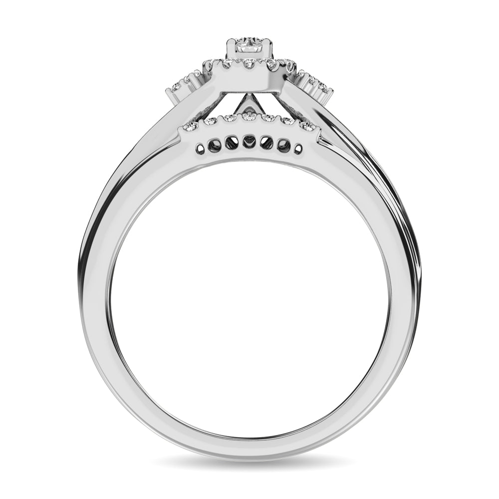 Diamond Bridal Ring 1/4 ct tw in Round-cut 10K White Gold