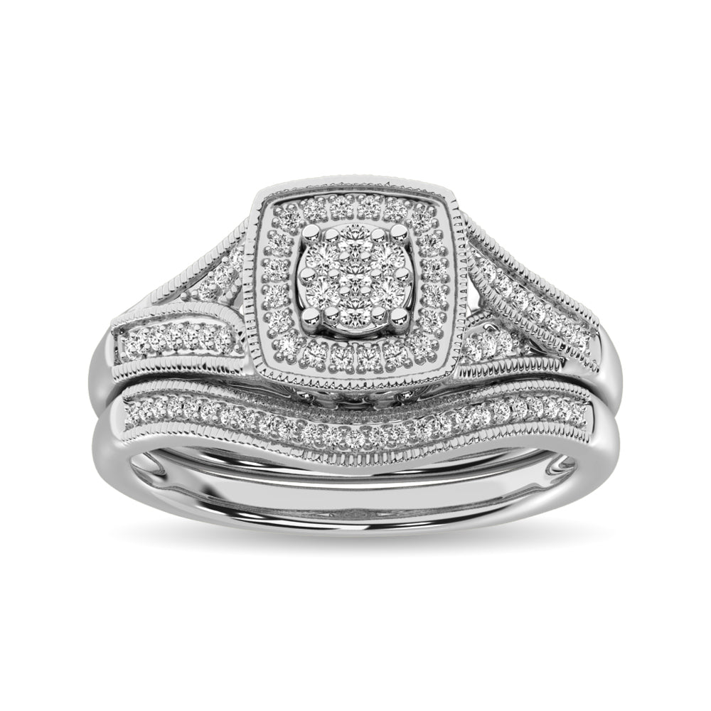 Diamond Bridal Ring 1/6 Ct Tw In Round-Cut 10K In White Gold