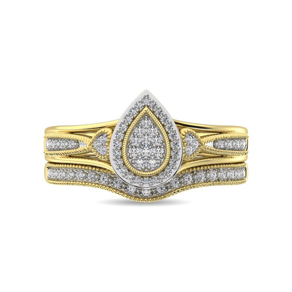 Diamond Bridal Ring 1/6 Ct Tw In Round-Cut 10K In Yellow Gold