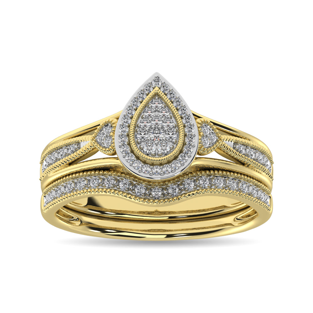 Diamond Bridal Ring 1/6 Ct Tw In Round-Cut 10K In Yellow Gold