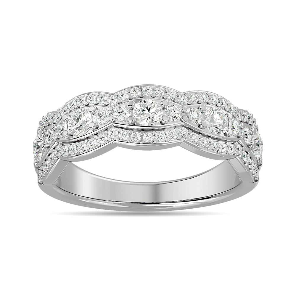 Diamond 7/8 Ct Tw Fashion Band In 14K White Gold
