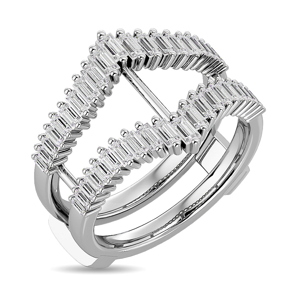 Diamond 5/8 Ct Tw Guard In 14K White Gold