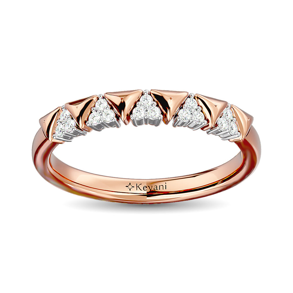 Diamond Stackable Band 1/10 Ct Tw In 10K Rose Gold