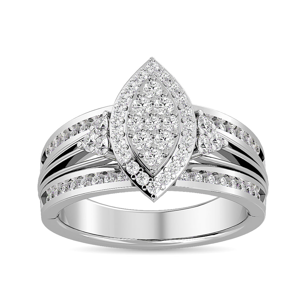 Diamond Engagement Ring 3/4 Ct Tw In 10K White Gold