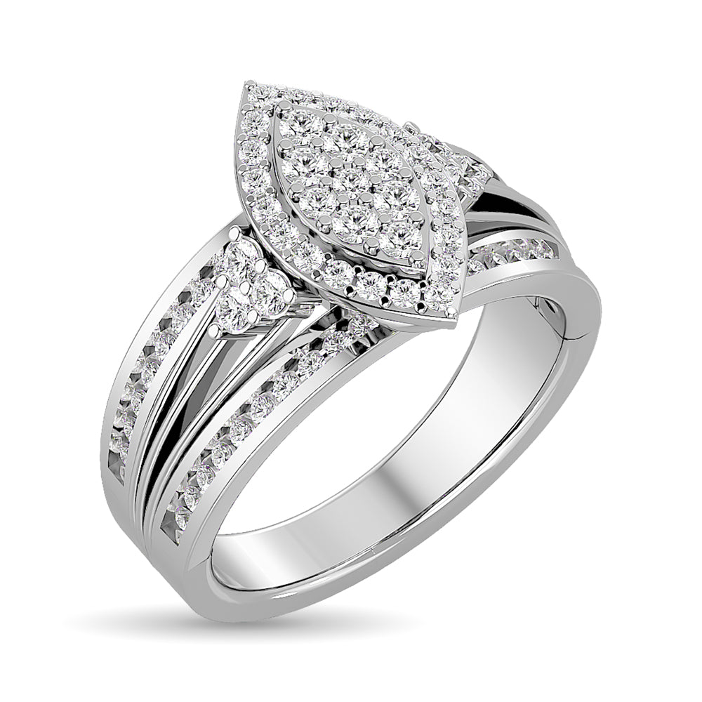 Diamond Engagement Ring 3/4 ct tw in 10K White Gold