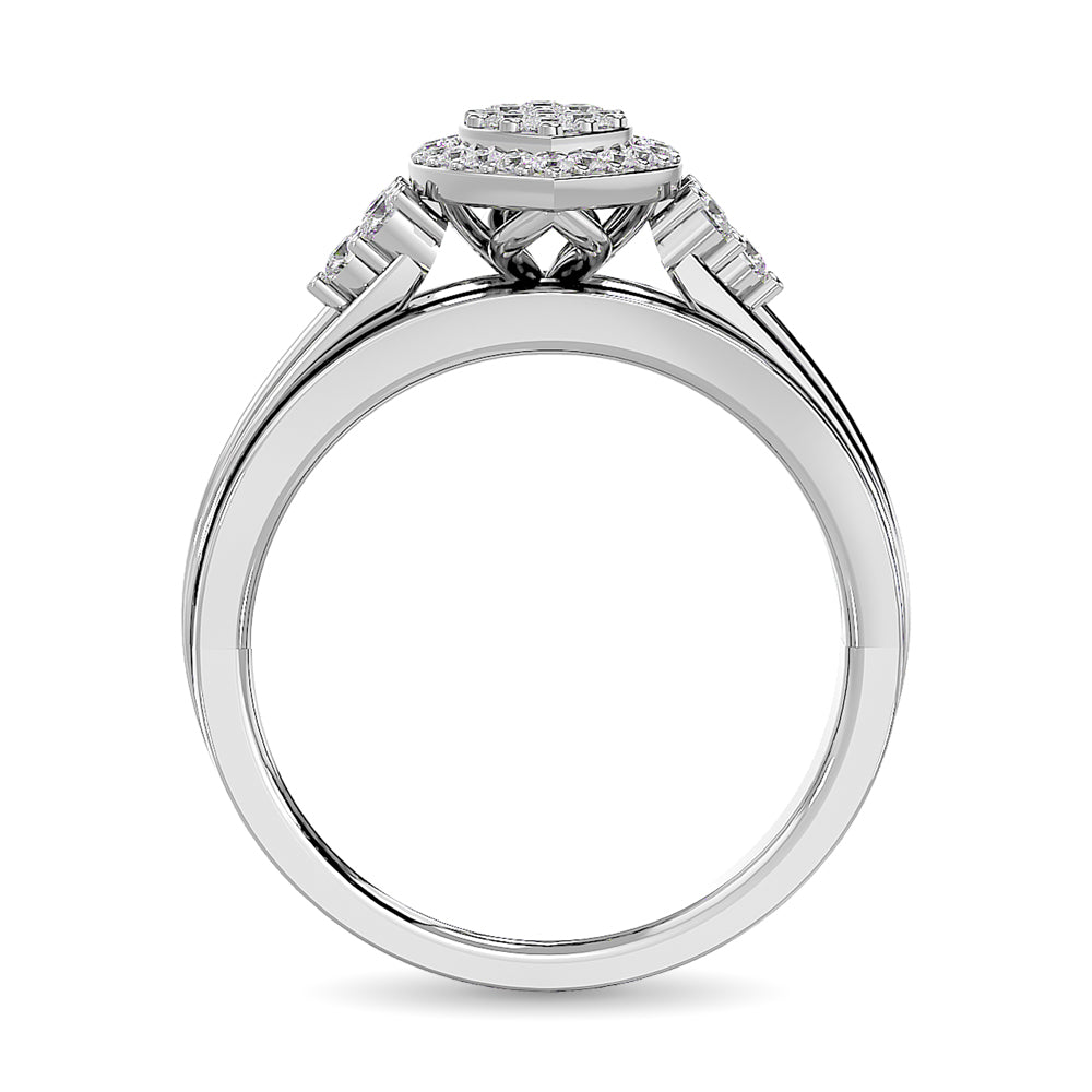 Diamond Engagement Ring 3/4 ct tw in 10K White Gold