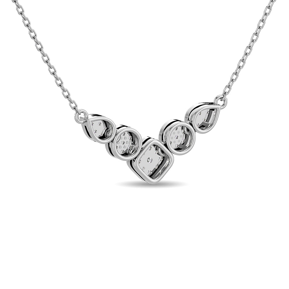 Diamond 1/4 Ct Tw Fashion Pendant In 10K White Gold